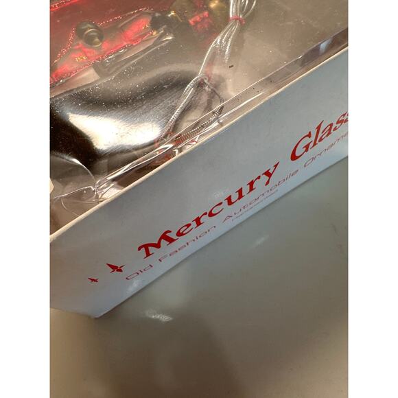 Vintage NEW Old Fashion Automobile Hand Painted Mercury Glass Ornament - Picture 6 of 8
